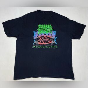 Morbid Angel Domination Graphic T-shirt Men XXL Black Short Sleeve Music